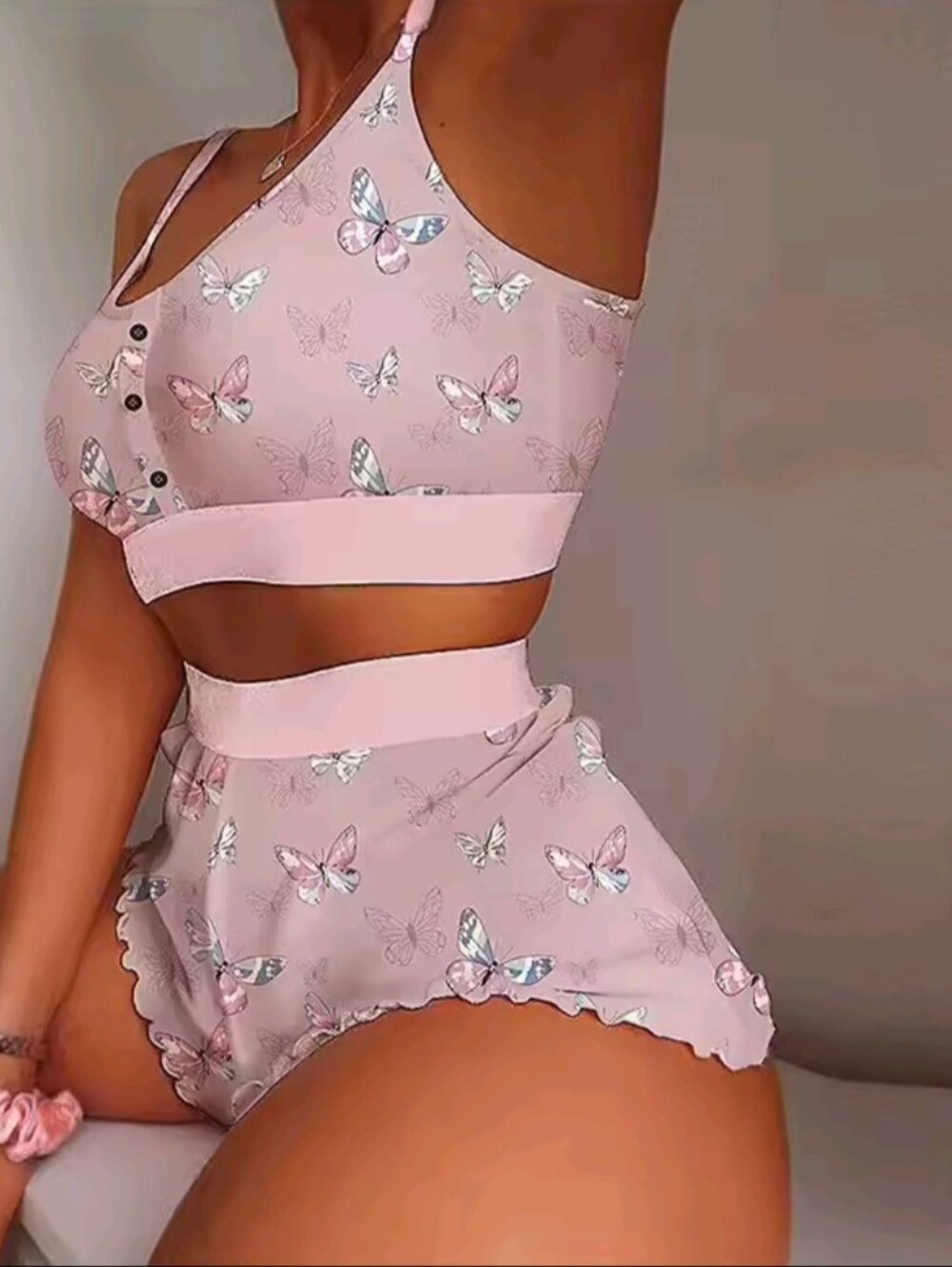 Women's 2 Pieces Set Pajamas Shorts Suit Multiple Print Underwear Sexy Lingerie